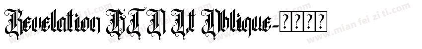 Revelation BTN Lt Oblique字体转换